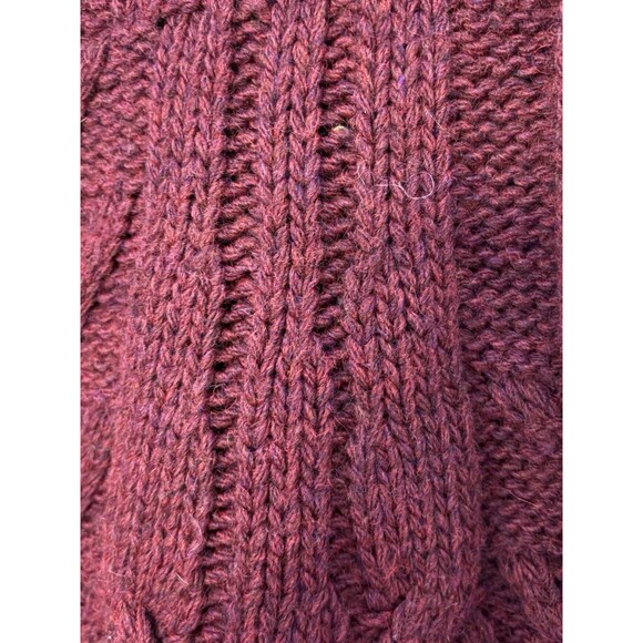 Berretti Italy women's Sweater cap shawl Deep red burgundy One Size - Picture 4 of 5